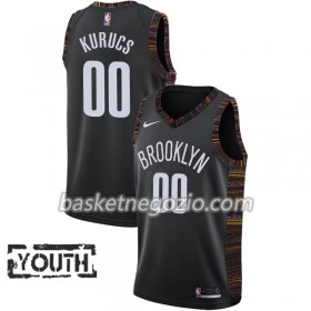 Canotte Bambino Brooklyn Nets Rodions Kurucs 00 2018-19 Nike City Edition Nero Swingman